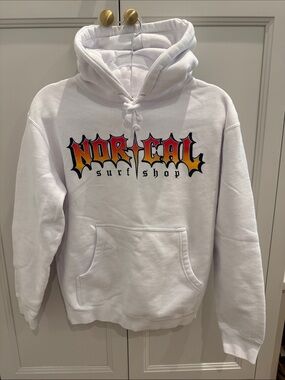 Nor Cal Surf Shop XS White Logo Hoodie-Local brand